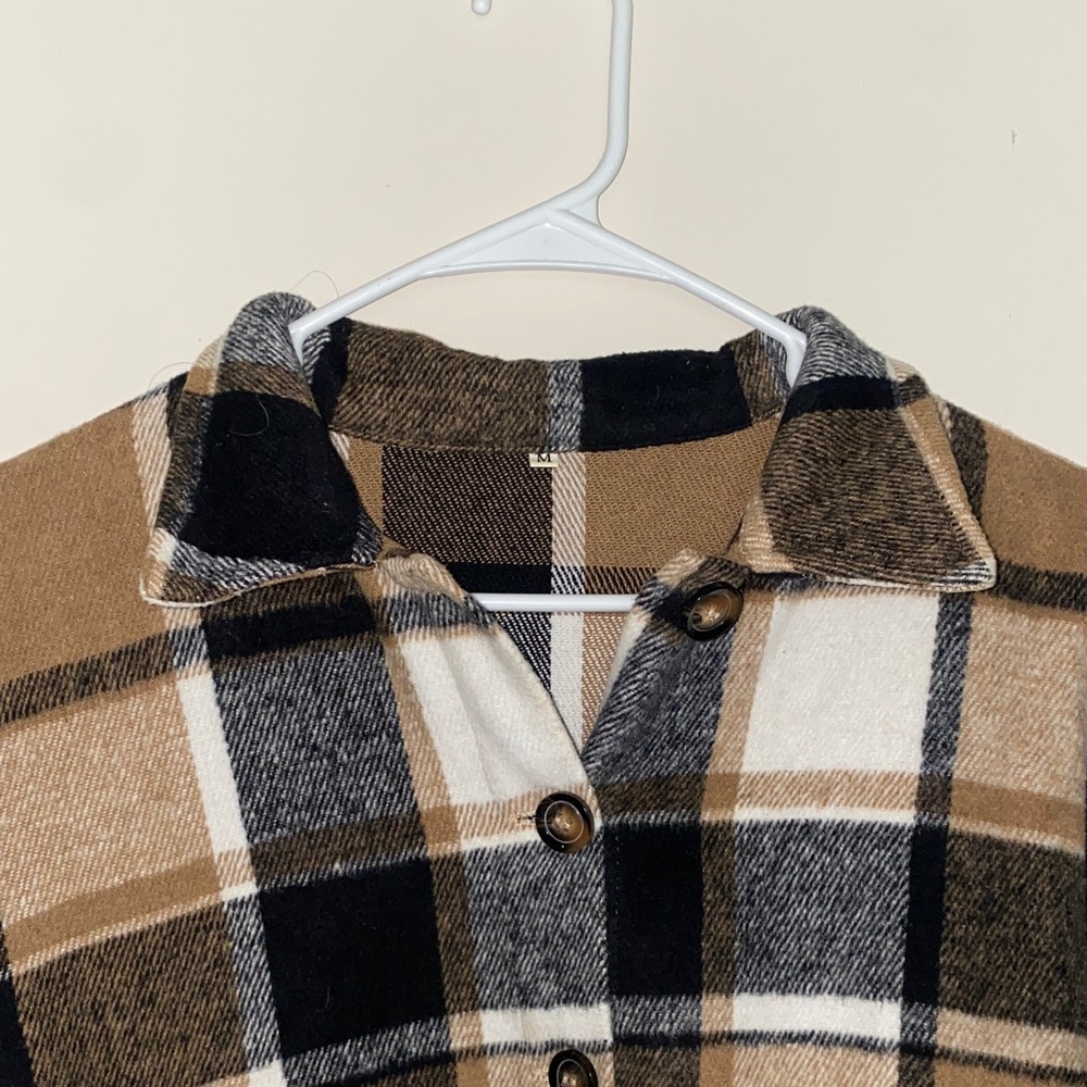 Plaid Button-Up Jacket - Picture 2 of 3
